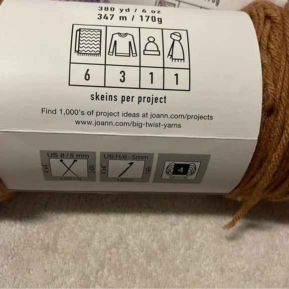 Scrap Yarn Big Twist 2 Skeins Lot#Y028 Granny Square Crochet Knit Plastic Canvas - Picture 2 of 5